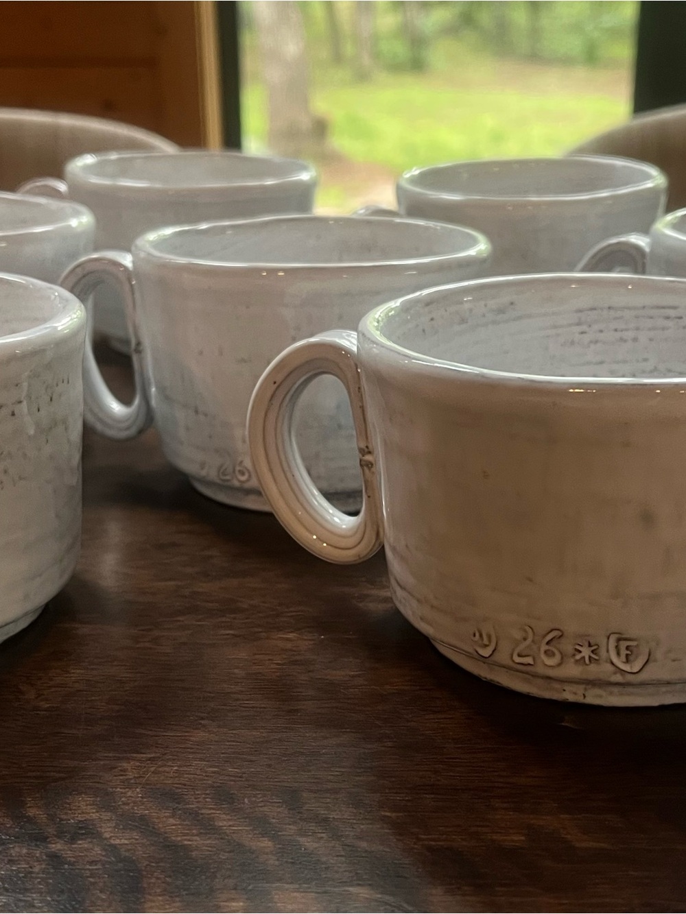 Anthropology Glenna Mugs 7, Handmade in Italy, Maker Mark